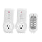 2pcs US Plug Power Outlet Light Switch Socket+1pc Wireless Remote Control