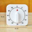 White Square 60-Minute Mechanical Timer Reminder Counting For Kitchen Novelty Hn
