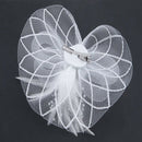 Flower Feather Fascinator Headband Hat Wedding Prom Ladies, White