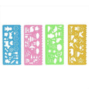 4pcs Cute Hollow Drawing Template Rulers Student Sketchpad Drafting Tools