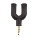 3.5mm Stereo Audio Male to 2 Female U Splitter Cable Adapter for Phone New
