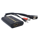 VGA Male To HDMI Output 1080P + Audio AV HDTV Video Cable Converter Adapter