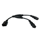 0.8FT IEC320 C14 Male to Socket Y Splitter Computer AC Power Adapter Cable