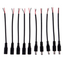 5pcs DC Connectors with Lock Buckle 5.5*2.1mm Male Female Jack Adapter A