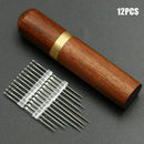 12PCS Self-Threading Sewing Needles - ASSORTED SIZES - EASY THREAD - Big Eye Set