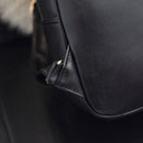 3pcs Women PU Leather Backpack School Bag Shoulder Bag Card Holder(Black)