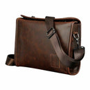 Men Leather Messenger Briefcase Laptop Shoulder Crossbody Bag Business Hand R6C7