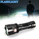 Outdoor Camping Light Glare Aluminum Alloy Flashlight Rechargeable USB C8D3