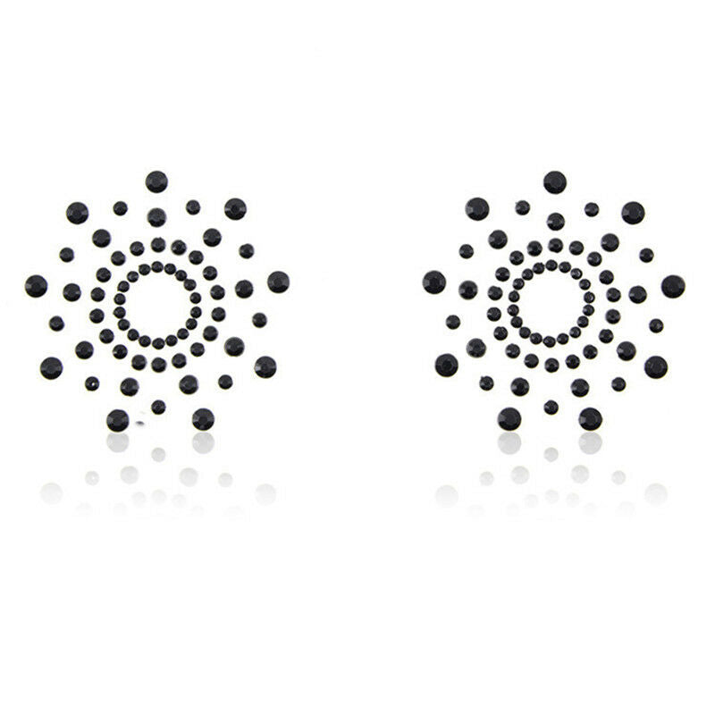 1 Pair Sexy  Indiscrets Mimi Rhinestone Pasties Diamond Nipple Covers LJ