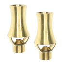 2x Brass Cascade Cedar Style Nozzle Spray Head Fountain Ice