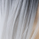 Gradient Black White Synthetic Long Wavy Wigs Women Lace Front Daily W â„–[