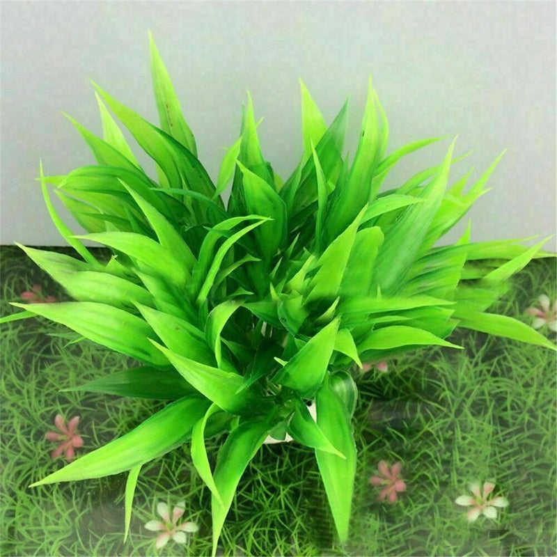 Aquarium Artificial Plant Fish Tank Aquatic Ornament Grass . Plastic Water R5O1