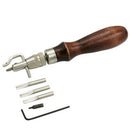 5 in 1 Adjustable Wood Leathercraft Stitching Groover Crease Leather Craft Tool