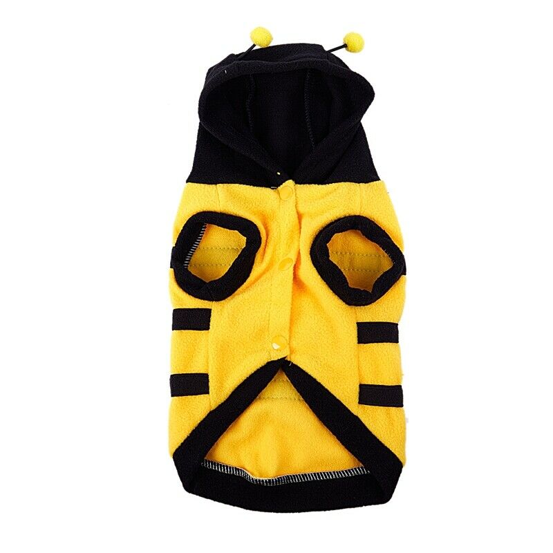 Dress up Costume Bumblebee Bee Doogie Dog Coat Clothes Pet Apparel M J9H9