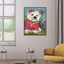 5D DIY Full Drill Diamond Painting Dog Cross Stitch Embroidery Mosaic Kit