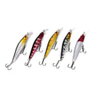 5x/set plastic minnow fishing lures floating rattles bass crankbait 8.5cm/8S Gw
