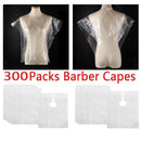 300x Waterproof Disposable Salon Hair Cutting Capes Gowns Barber Apron Clear
