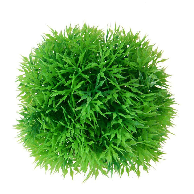 Aquarium Artificial Water Plant Grass Ball Ornament Landscape Decor(Green) A