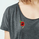Poppy Flower Crystal Pin Brooch Clothes Lapel Shirts Backpack Plants Badges
