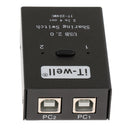 USB 2.0 Manual Sharing Switch KVM Selector 4 Port HUB For PC Scanner Printer