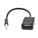 Car MP3 3.5mm Headphone To USB Port Adapter AUX Jack Audio Input Cord Cable