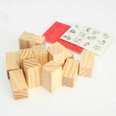 12pcs Flower Lace Square Wooden Rubber Stamp Seal Scrapbook DIY Paper Kit C X6H1