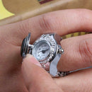 Charm Electronic Quartz Agate Round Elastic Finger Ring Watch Women Jewelry