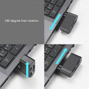 2 Port USB 2.0 Mini Rotate 360 Splitter Adapter Hub For PC Notebook