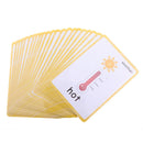Weather Flash Cards Set - Educational Picture & Letter Cognition Card Pack