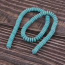 Wholesale Rondelle Blue Turquoise Stone Spacer Beads DIY Jewelry Making 15"