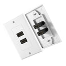 Hot New 4.7x3.1x0.6 inch 2-Port HDMI Wall Face Panel Cover Coupler Outlet