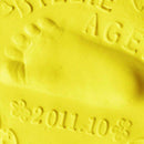 3PC20g Baby Care Hand Foot Inkpad Soft Clay Washless Footprint Mud (Yellow)