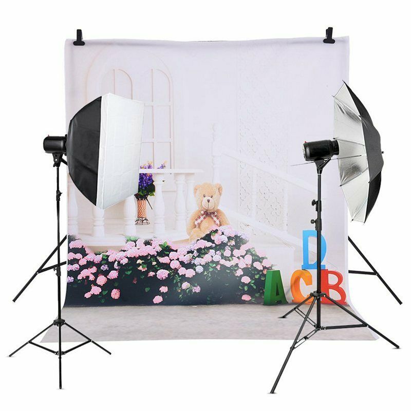 1.5 * 2.1m Photography Background Backdrop Wooden Wall Colorful Flag Patter Y9D3