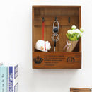 Retro Wall Mounted Key Holder House Hooks Box Wooden Case Storage Cabinet Ra Hn