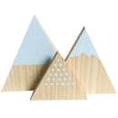 3Pcs/Set Handmade Decoration Nordic Top Woodland Wood Mountain Decorative K