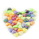 Approx. 50Pcs Colorful Acrylic Heart-Shaped Loose Beads for Jewellery Makin