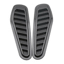 2XCarbon Fiber Car Air Flow Intake Hood Scoop Vent Louver Bonnet Cover Decor