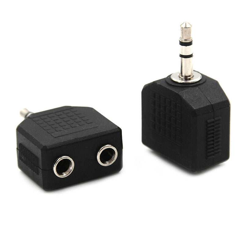 5Pcs 3.5mm to dual 2 RCA female male jack Y splitter audio adapter converter JR