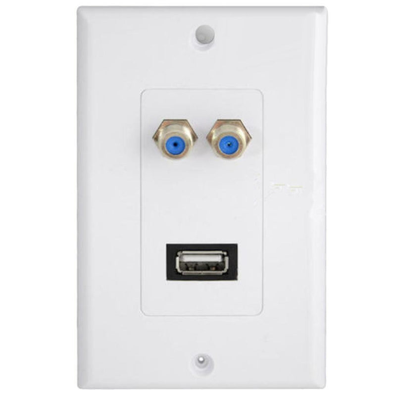 3Ports HDMI Ethernet USB 2.0 Port RCA Coaxial Wall Plate Jack Socket Panel