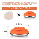 Stainless Steel Refillable Reusable Coffee Capsule Pods Cup With Brush Spoon