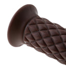 Motorcycle Brown 0.87" 22mm Diamond Hand Grip HandleBar Handle Bar Universal