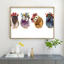 Art Drill Painting Kit 5D Full Round Color Flower Owl Diamond DIY Picture