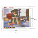 5D DIY Full Drill Diamond Painting Dog Cross Stitch Embroidery Kit (C1171)