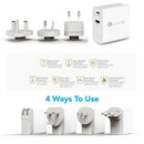 48W 4 Multi Port PD Quick Fast Charge QC 3.0 USB Type C Hub Wall Charger Adapter