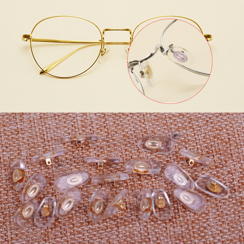 20 Pairs Silicone Nose Pads Screw On fr Glasses Sunglasses Eyeglasses Spectacle