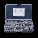 165Pcs Stainless Steel Hex Lock Nut Nylon Insert M3 M4 M5 M6 M8 M10 M12