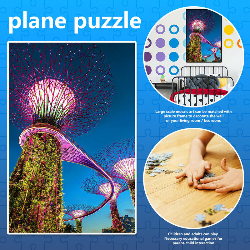 1000 Pieces Adults Kids Paper Jigsaw Puzzles Romantic Tree Assembling Craft