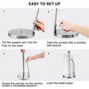 Paper Towel Holder Stainless Steel Standing Tissue Holder One-Handed Tear,