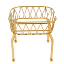 Glass Jar Drink Dispenser Metal Stand Basket Party Tea Wines Holder Golden M