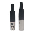 3 Pin Male + Female XLR Mini Connectors Small XLR Mic Audio Plugs for Microphone